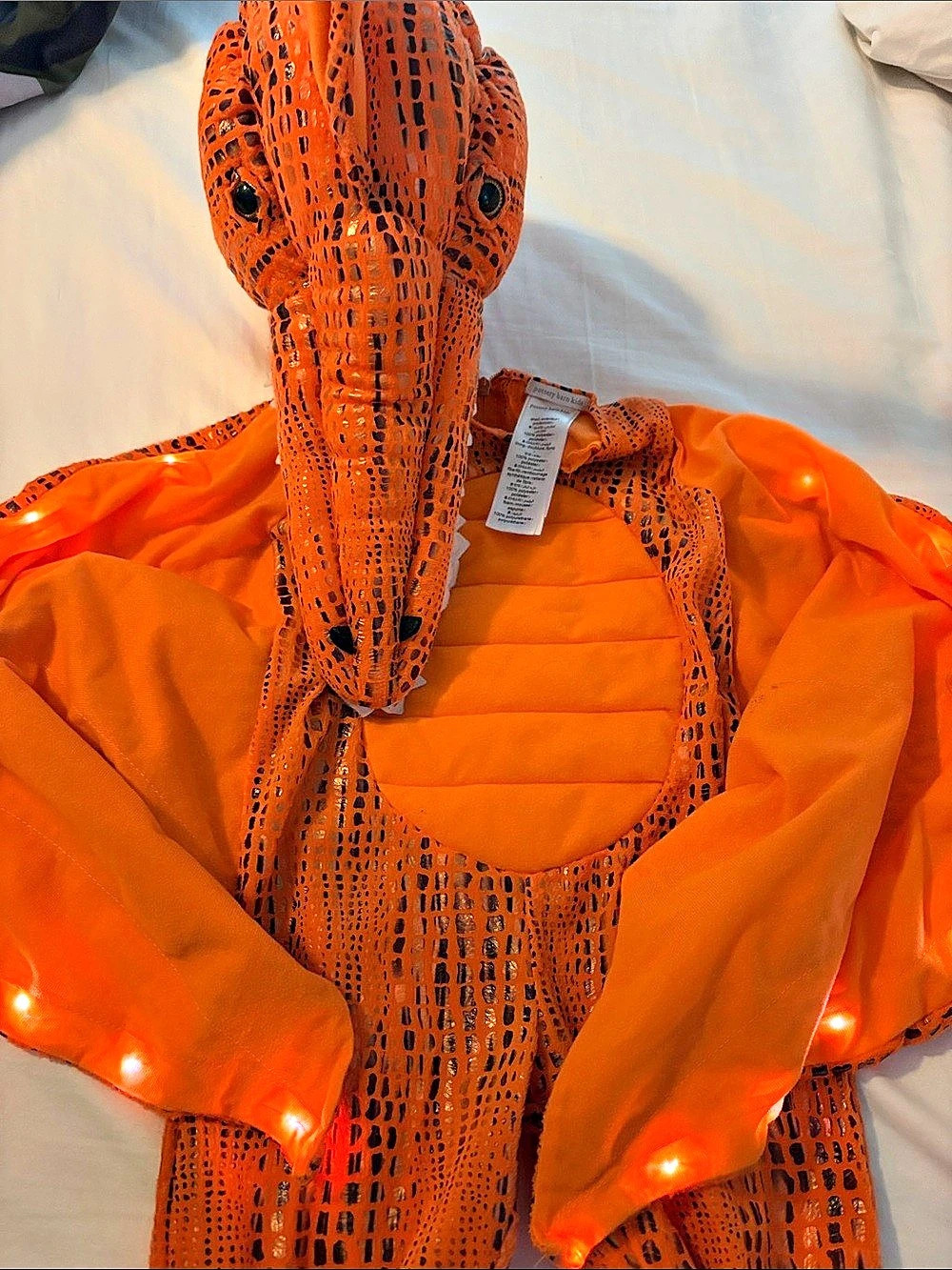 Pottery Barn Kids Light-Up Pterodactyl Costume Orange